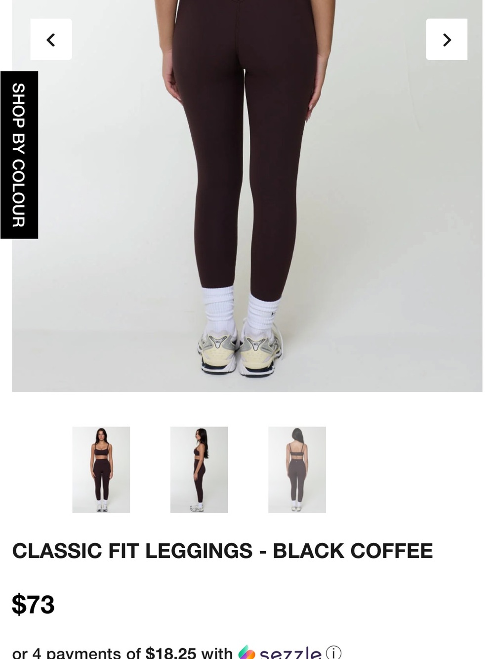 Classic Fit Leggings - Black Coffee
